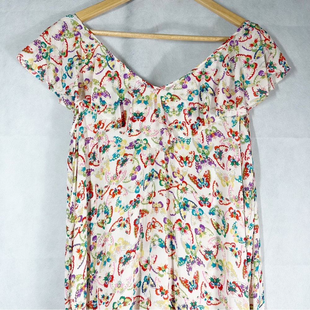 Zadig & Voltaire Reen Butterfly Silk Midi Dress Size Small - Picture 9 of 12